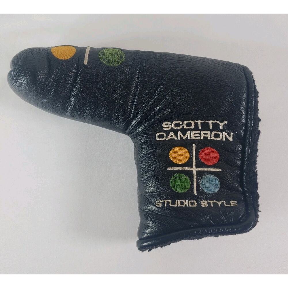 Vtg Scotty Cameron Studio Style Titleist Classic Putter Headcover Black Cover